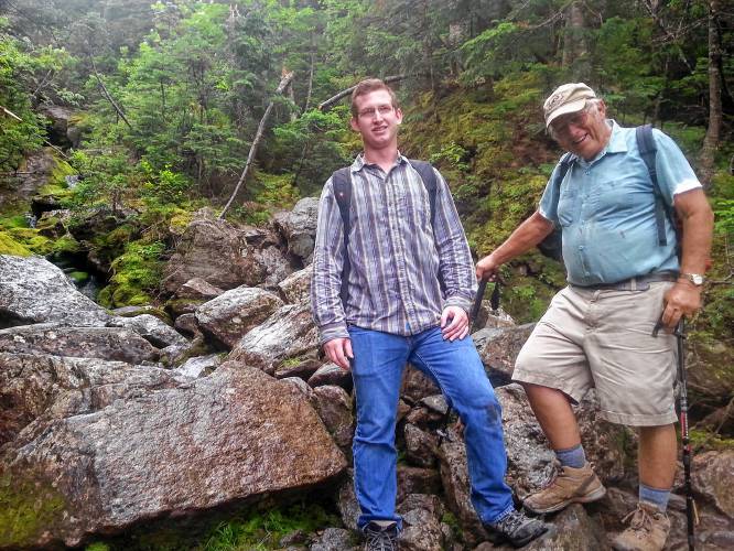 Richard Fabrizio was either working outside or playing outside, said his daughter, Sheila. He loved to hike and in 2015 tackled Mt. Washington with his grandson, Shane. (Family photograph)