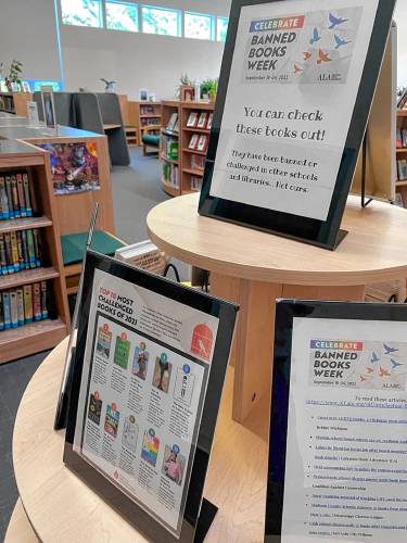 This display in a Hanover public school library sparked a complaint from Dan Richards, a parent whose children previously attended school in the district. He claimed the school was promoting 