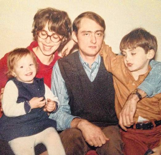 Lou and Peggy Kannenstine and their children, David and Emily, circa 1970. (Family photograph) 
Lou and Peggy Kannenstine and their children, David and Emily, circa 1970. Family photograph