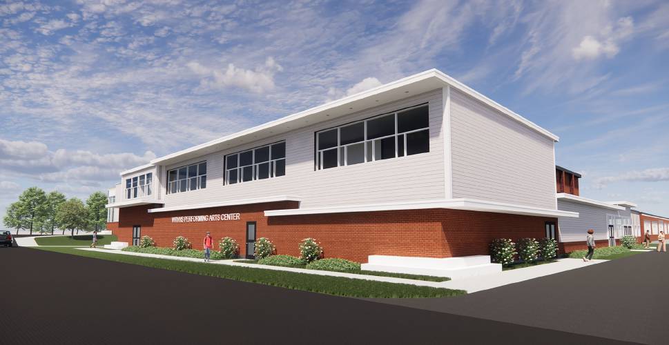 An artist's rendering of the proposed White River Valley High School Performing Arts Center. (Courtesy WRVSU)
