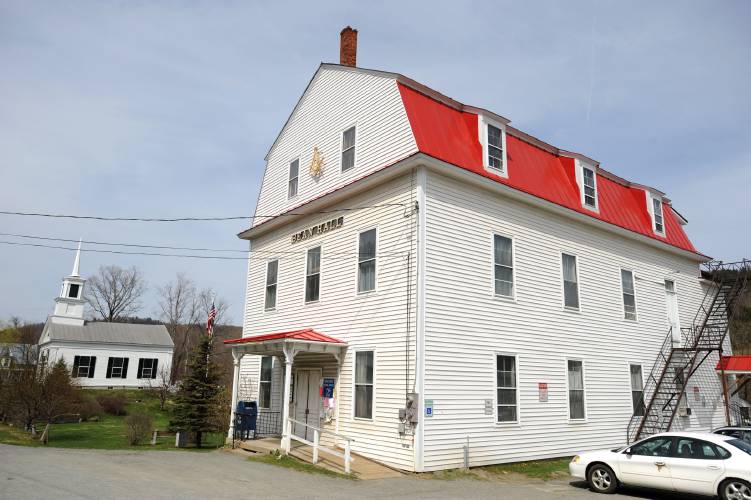 The century-old Bean Hall in West Fairlee, Vt., in April 2008. (Valley News - Jennifer Hauck) Valley News. May not be reprinted or used online without permission. Send requests to permission@vnews.com