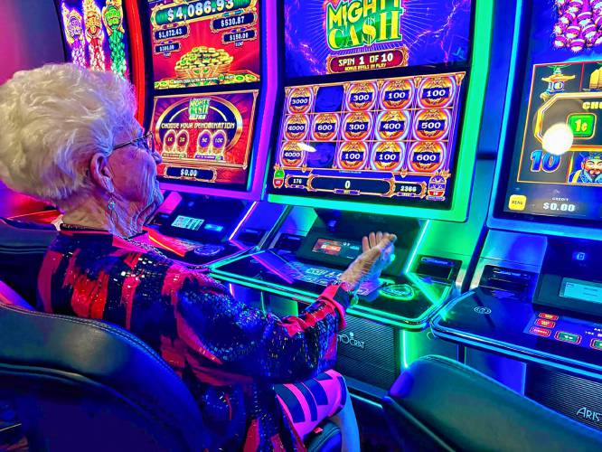 Most New Hampshire casinos have historic horse racing machines because they generate significantly more revenue than table games like poker and blackjack. (New Hampshire Bulletin - Annmarie Timmins)