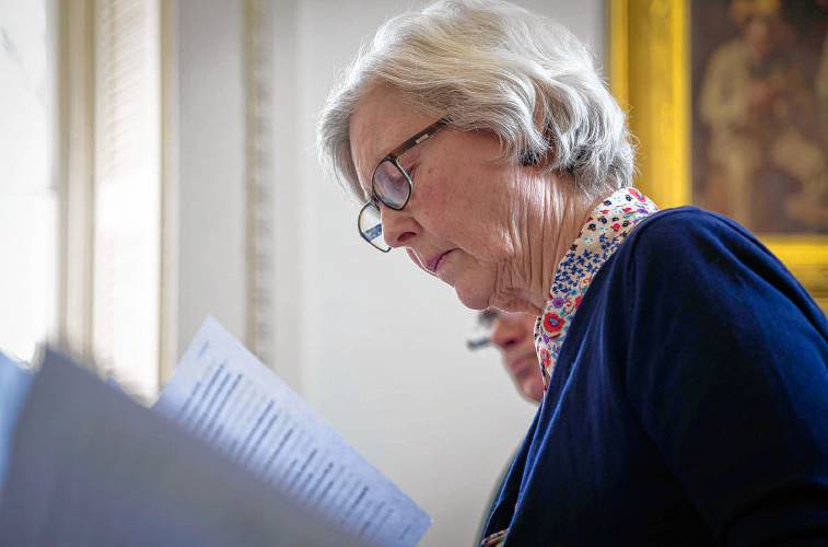 Sen. Jane Kitchel, D-Caledonia, chair of the Senate Appropriations Committee, at the Statehouse in Montpelier on Tuesday, May 7, 2024. (VtDigger - Glenn Russell)
