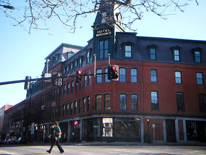 Brattleboro’s Brooks House has anchored the corner of Main and High streets for a century and a half. (VtDigger - Kevin O’Connor)